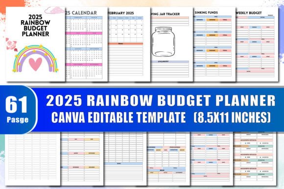 Download 2025 RAINBOW BUDGET PLANNER - Planner Collection