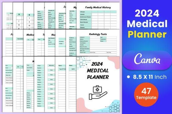 Download 2024 Medical Planner Canva Interior - Planner Collection