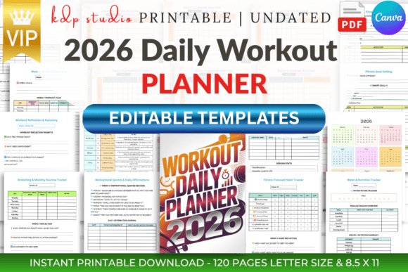 Download 2026 Daily Workout Planner - Planner Collection
