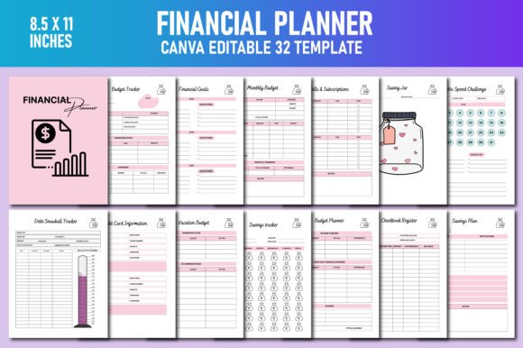 Download Financial Planner Canva KDP - Premium Resources
