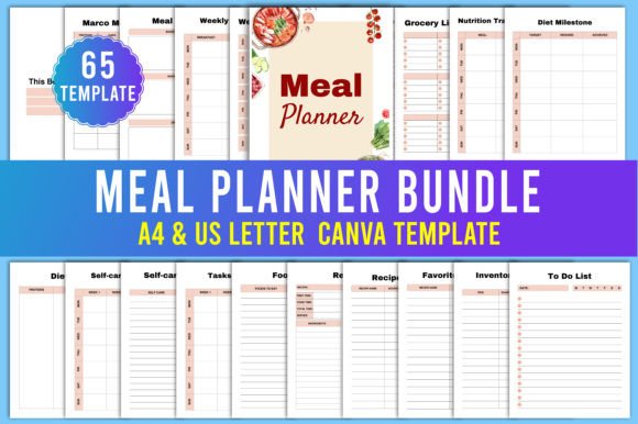 Download Meal Planner Bundile Canva Templates - Planner Collection