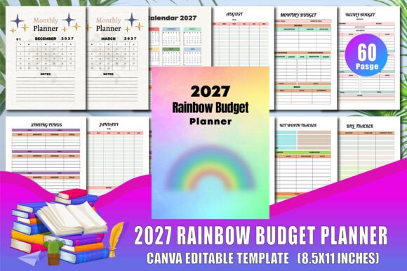 Download 2027 RAINBOW BUDGET PLANNER - Planner Collection