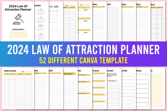 Download 2024 Law of Attraction Planner Canva - Planner Collection