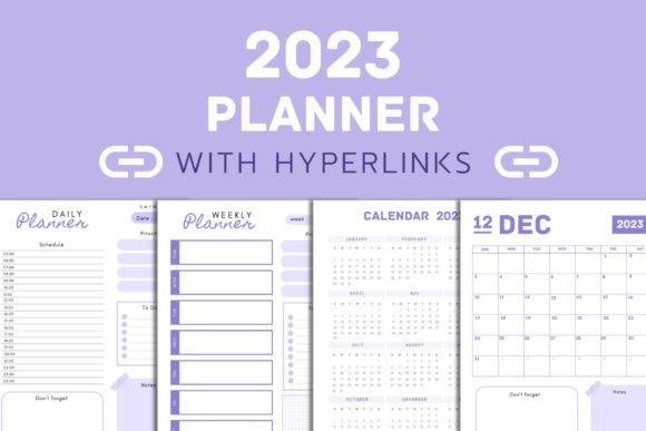 Download 2023 Planner with Hyperlinks : Purple - Planner Collection