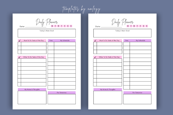 Download Aesthetic Daily Planner TemplateMinimal - Premium Resources